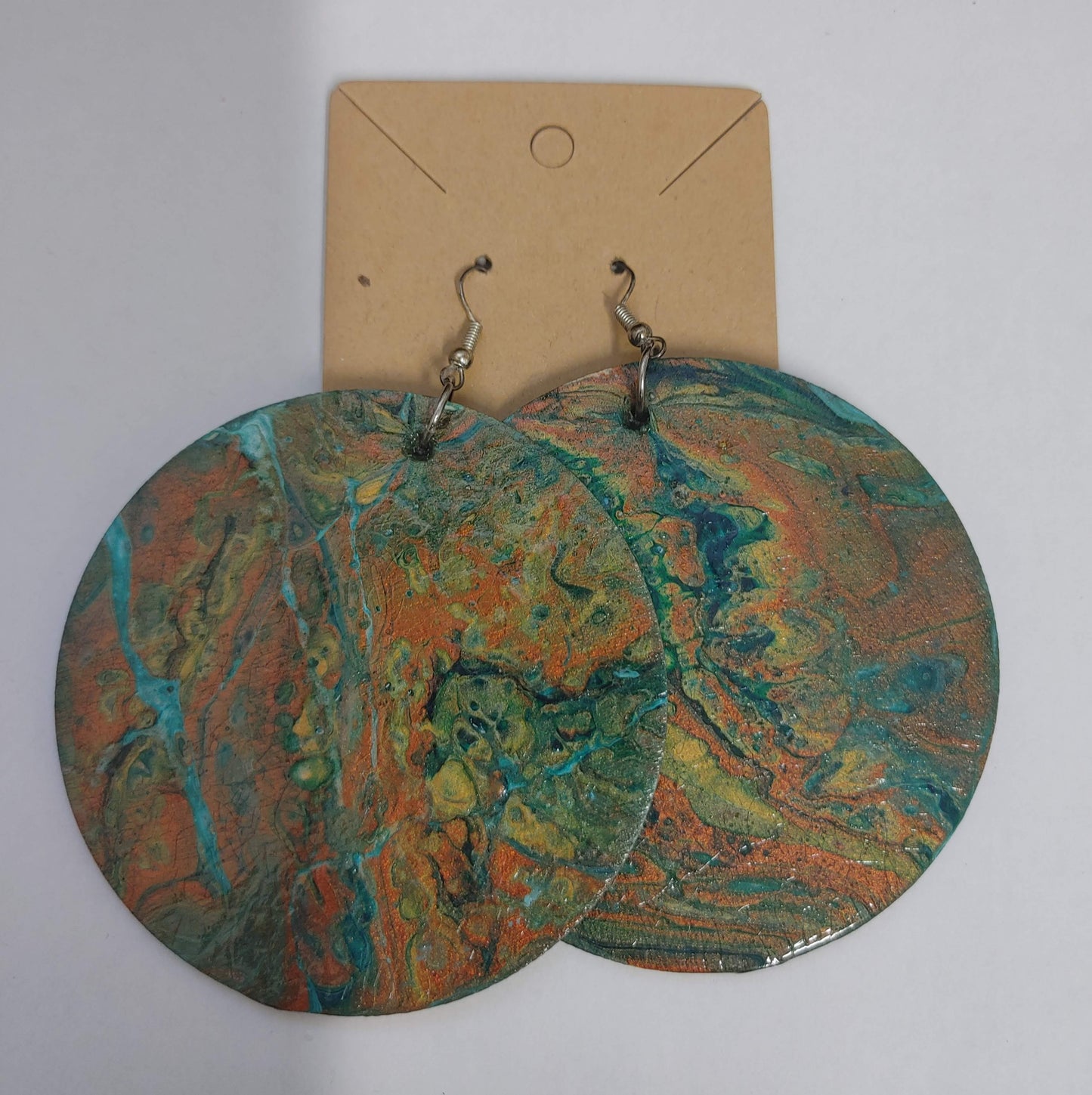 Fluid art earrings, style #1