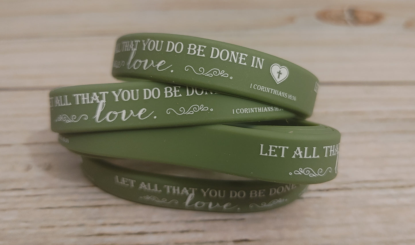 Inspirational silicone wristbands