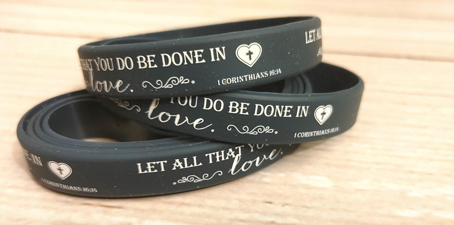 Inspirational silicone wristbands