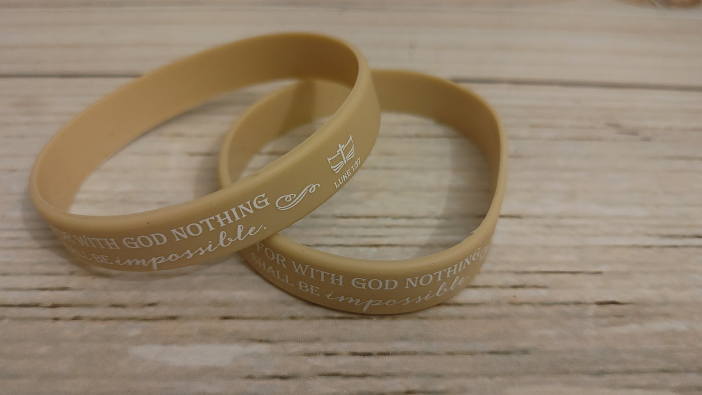 Inspirational silicone wristbands