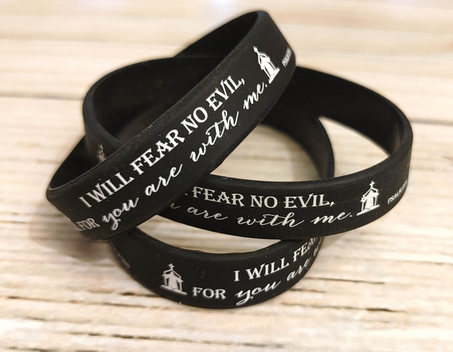 Inspirational silicone wristbands