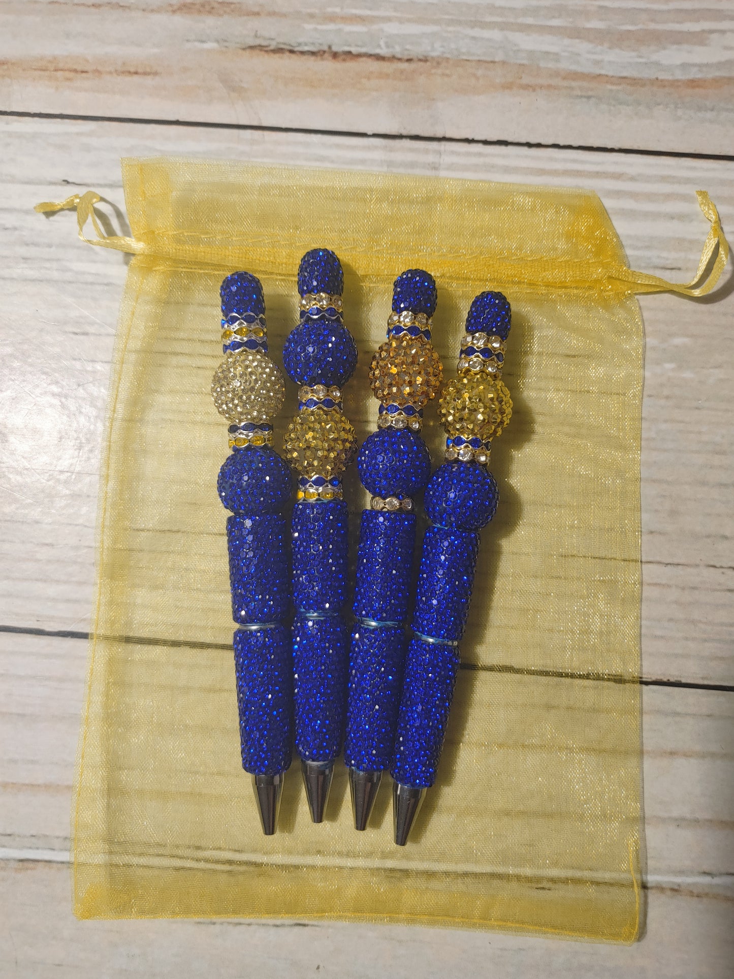 Royal Blue Rhinestone Ink Pen, 1 pc