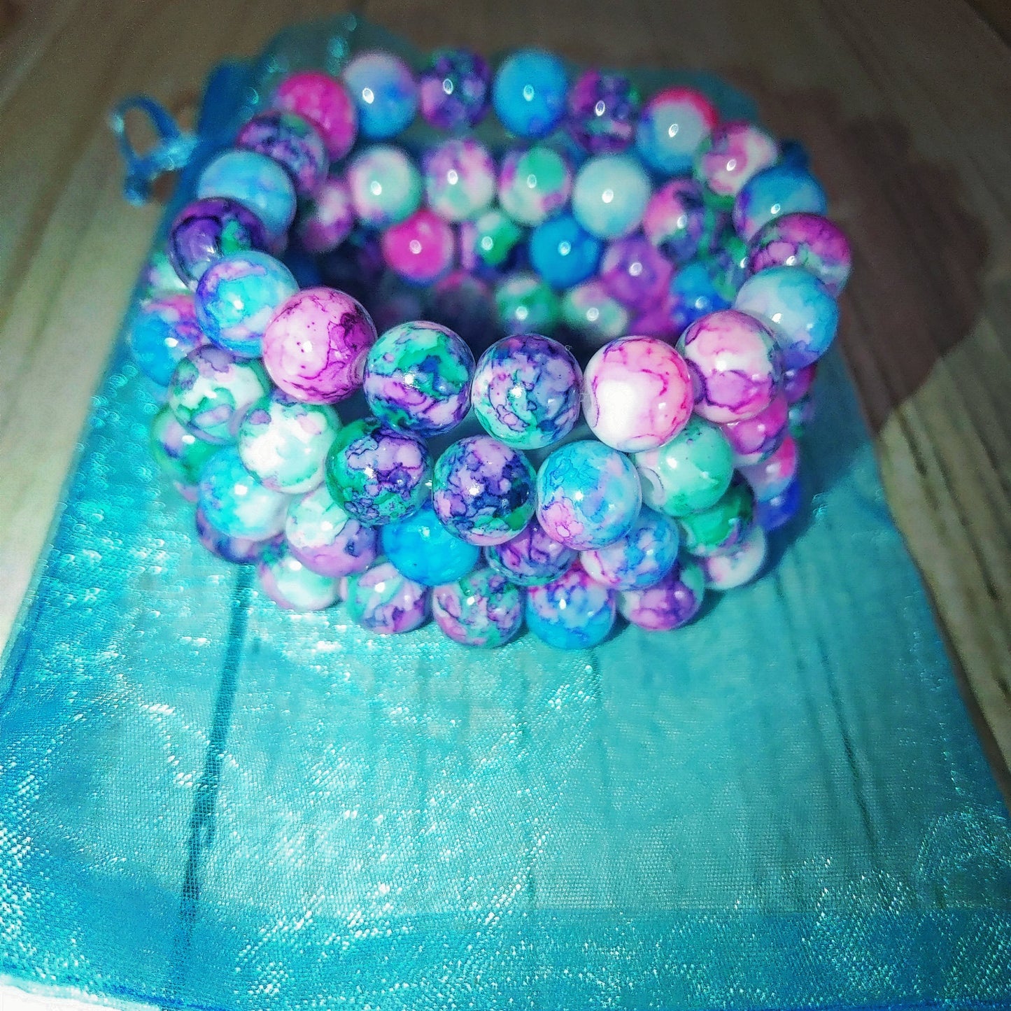 Blue Bubble gum bracelet set, 1 pc
