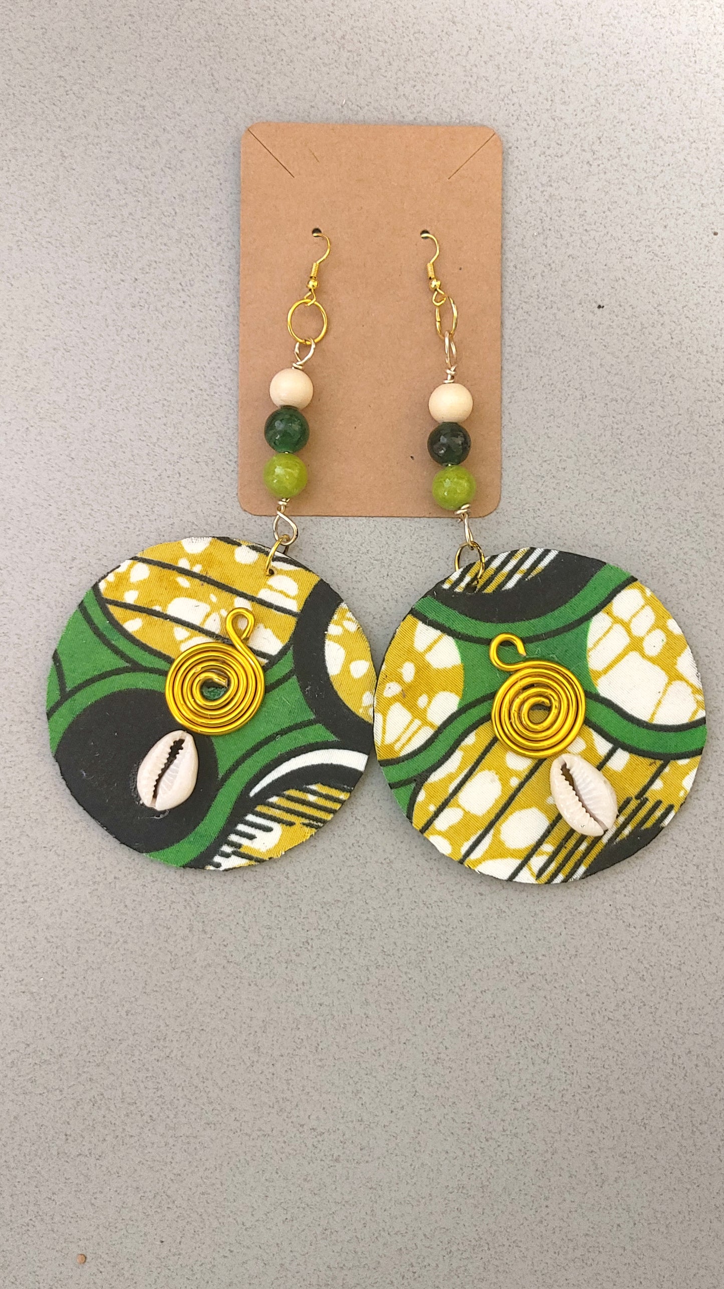 African print earrings, #1