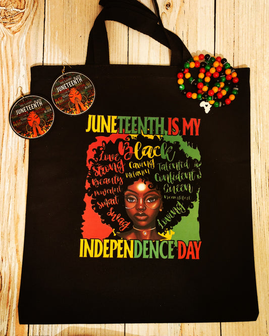 Juneteenth tote bag, 1 pc