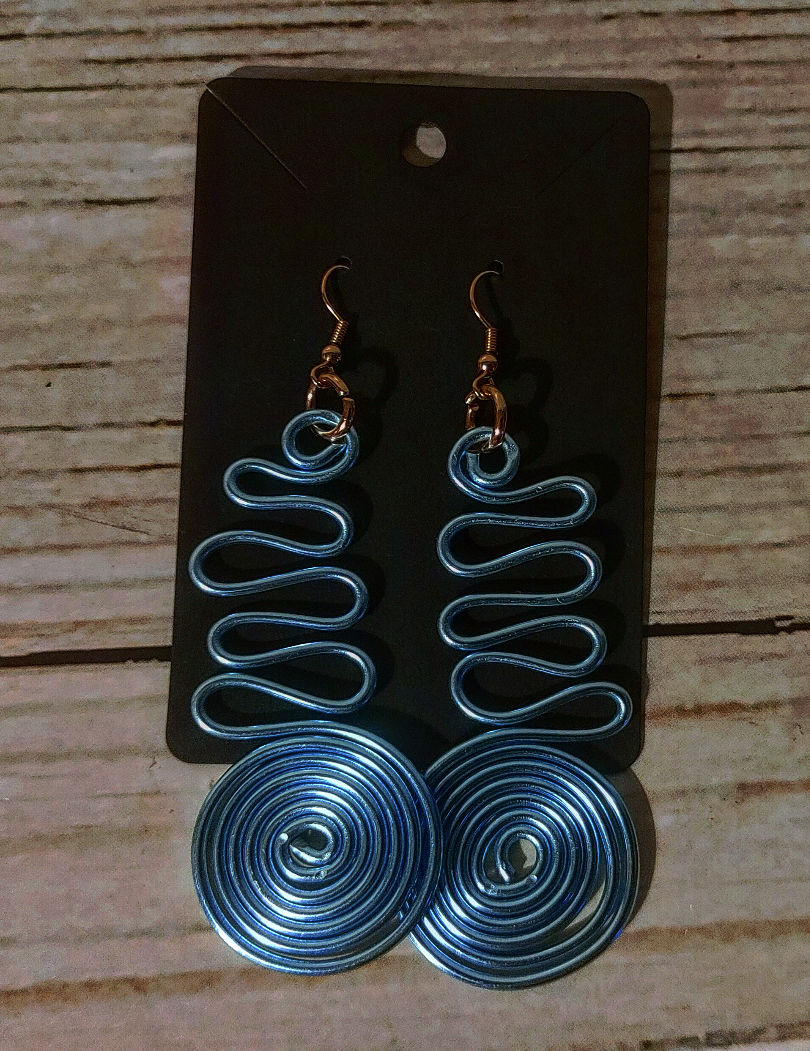 Lake Blue wire earrings